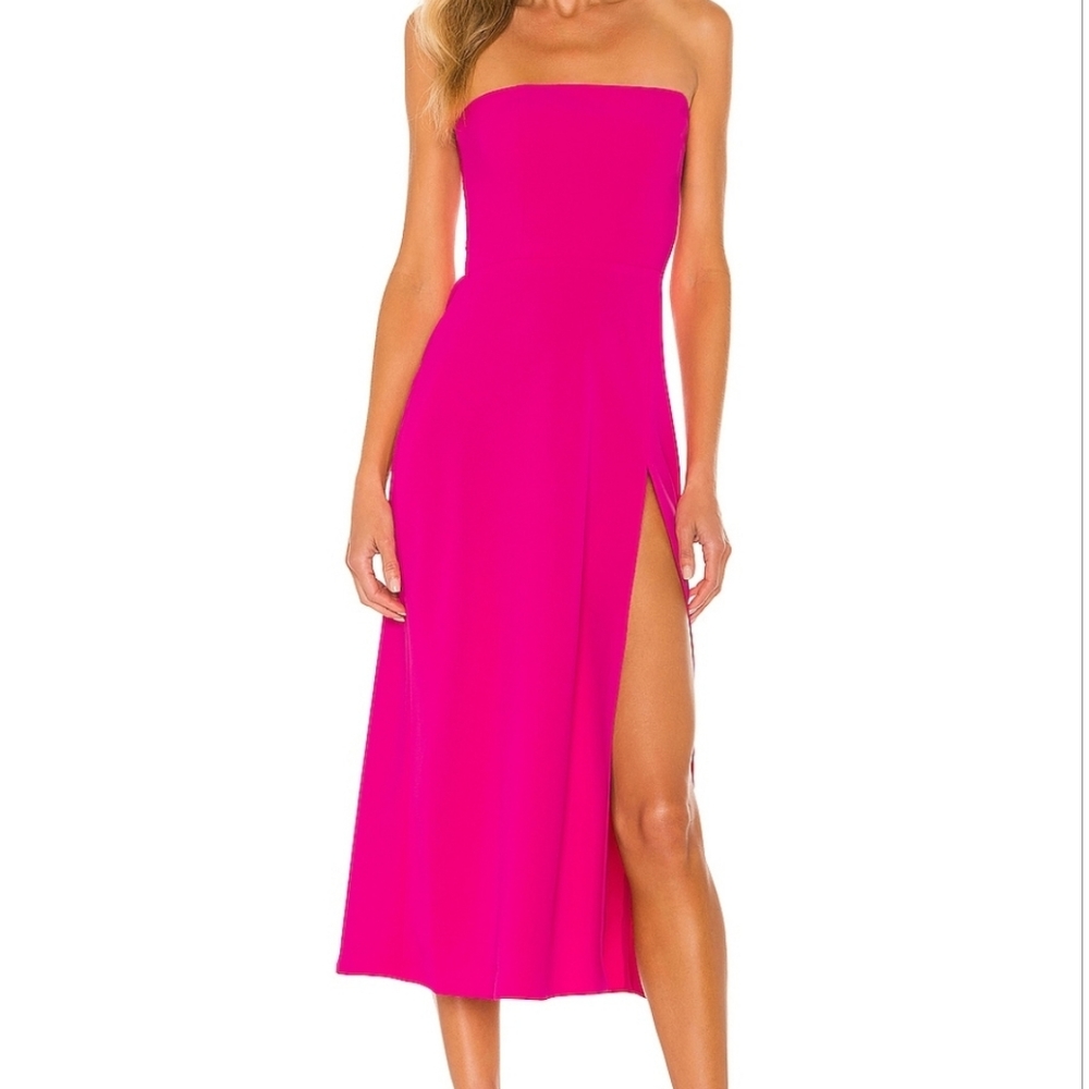 Amanda Uprichard Pink Strapless Dress